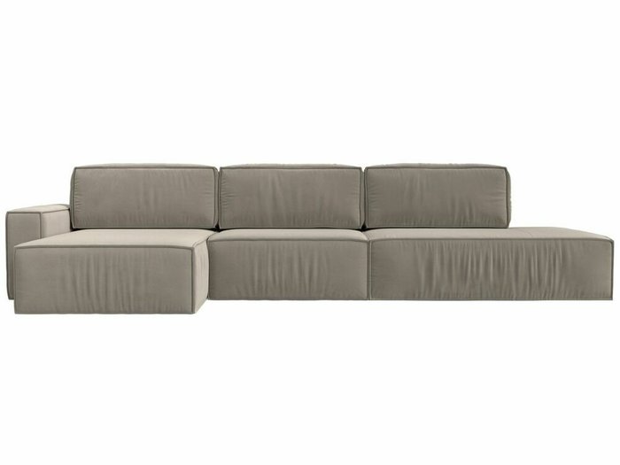 Угловой диван-кровать Прага модерн лонг бежевого цвета левый угол - купить Угловые диваны по цене 102999.0