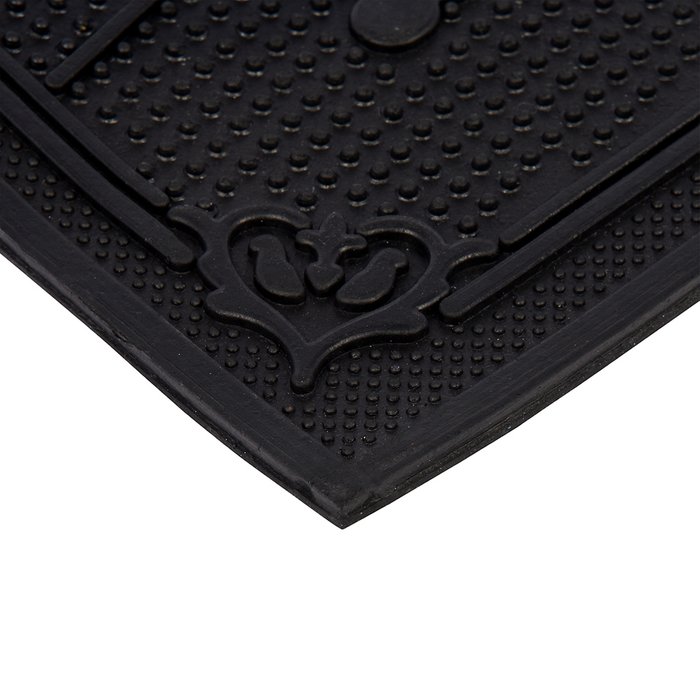 Коврик придверный Добро пожаловать 35х60 черного цвета - лучшие Придверные коврики в INMYROOM