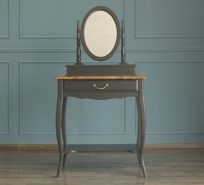 Туалетный столик "Leontina Black" с зеркалом - купить Туалетные столики по цене 39965.0