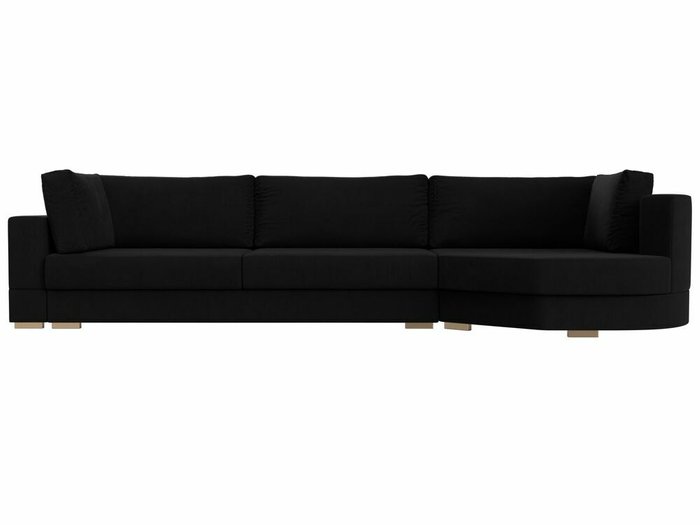 Угловой диван-кровать Лига 026 черного цвета правый угол - купить Угловые диваны по цене 85999.0
