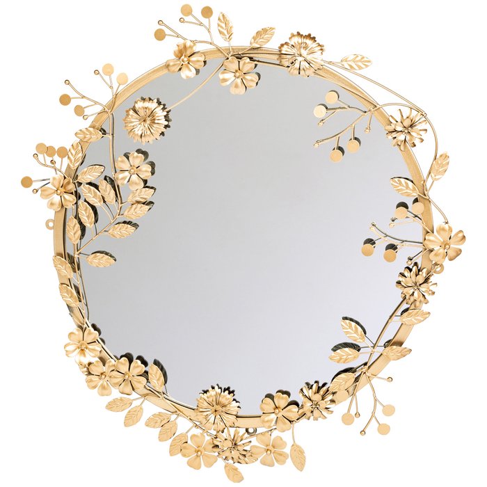 Настенное зеркало Гарленд Голд золотого цвета