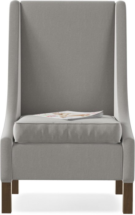 Кресло Лайн светло-серого цвета - купить Интерьерные кресла по цене 12650.0