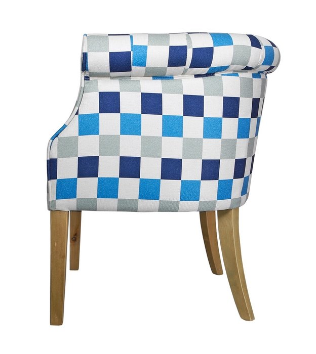 Низкие кресла для дома Laela cubes vol.2 с деревянными ножками - лучшие Интерьерные кресла в INMYROOM