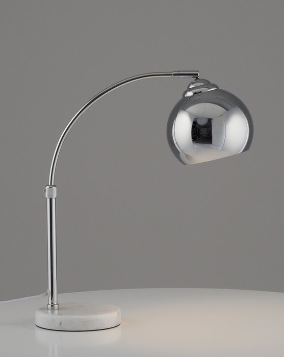 Лампа настольная Arco V11339-1Т серебристого цвета - купить Рабочие лампы по цене 6290.0 Лампа настольная Arco V11339-1Т серебристого цвета - купить Рабочие лампы по цене 6290.0