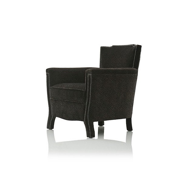 Кресло JNL LE обтянуто фактурной тканью черного цвета