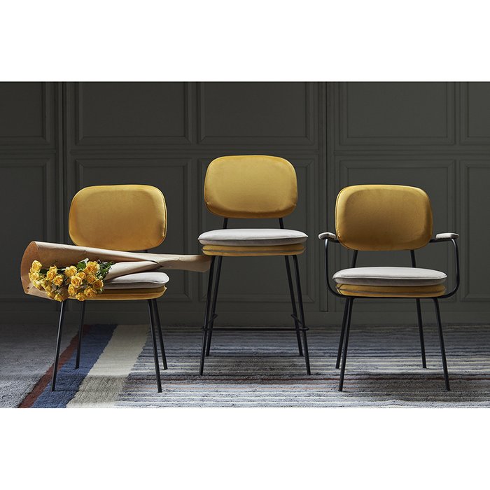 Полубарный стул Реа желто-бежевого цвета - лучшие Барные стулья в INMYROOM