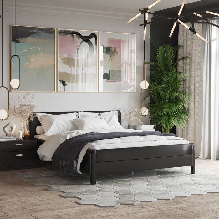 Кровать Илона 180х200 темно-коричневого цвета - купить Кровати для спальни по цене 25520.0