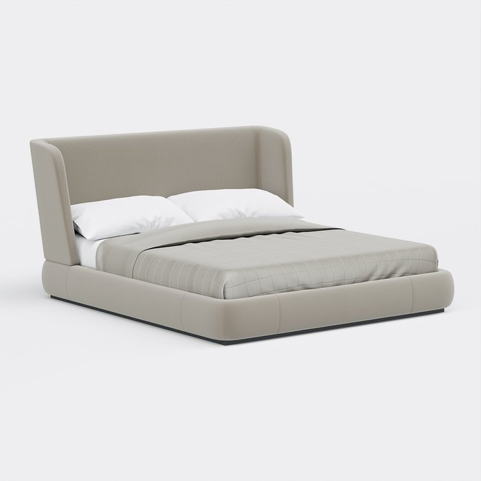 Кровать Runa 160х200 бежевого цвета без подъемного механизма Кровать Runa 160х200 бежевого цвета без подъемного механизма