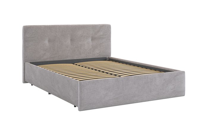 Кровать Веста 160х200 серого цвета без подъемного механизма - купить Кровати для спальни по цене 26580.0