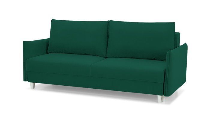 Прямой диван-кровать Портленд Лайт изумрудного цвета - купить Прямые диваны по цене 52700.0