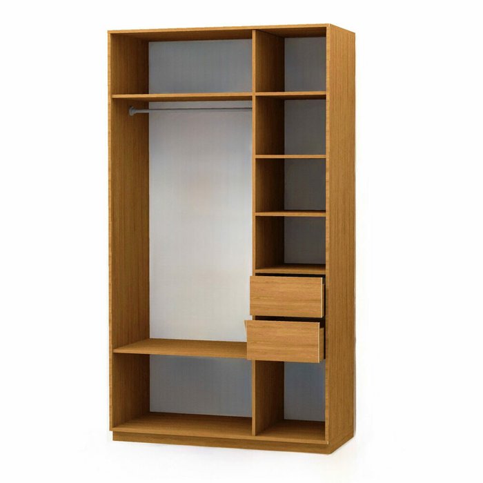 Распашной шкаф Wood бежевого цвета - лучшие Шкафы распашные в INMYROOM