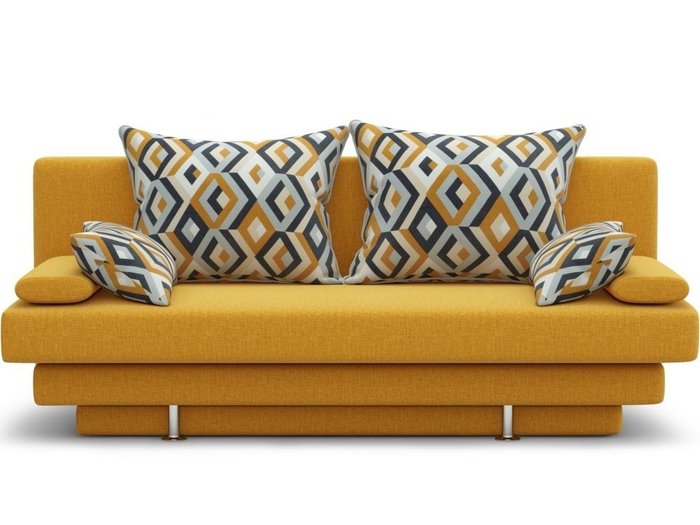 Диван-кровать Вика желтого цвета - купить Прямые диваны по цене 29295.0