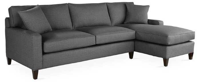 Угловой диван Hoss темно-серого цвета - лучшие Угловые диваны в INMYROOM