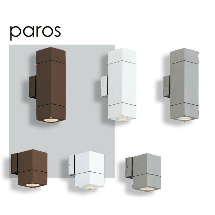 Уличный настенный светильник Paros из алюминия коричневого цвета - купить Настенные уличные светильники по цене 6390.0