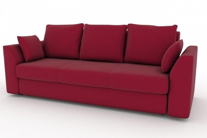Прямой диван-кровать Belfest красного цвета