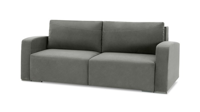 Прямой диван-кровать Окленд Лайт серого цвета - купить Прямые диваны по цене 52700.0
