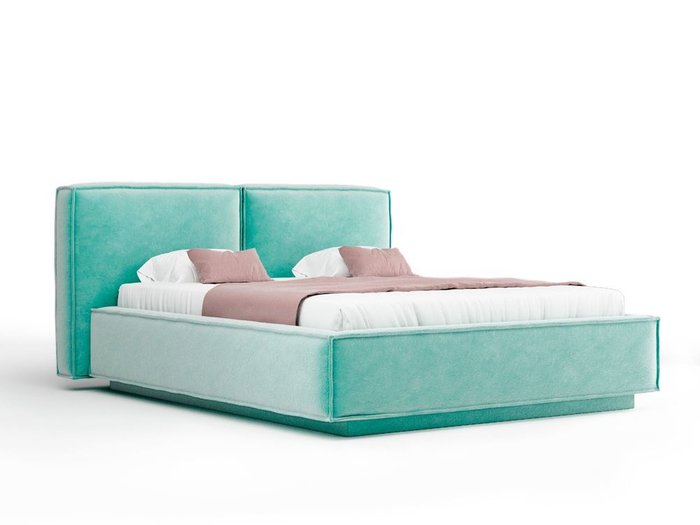 Кровать Verde мятного цвета с ортопедическим основанием 180х200 - купить Кровати для спальни по цене 33096.0