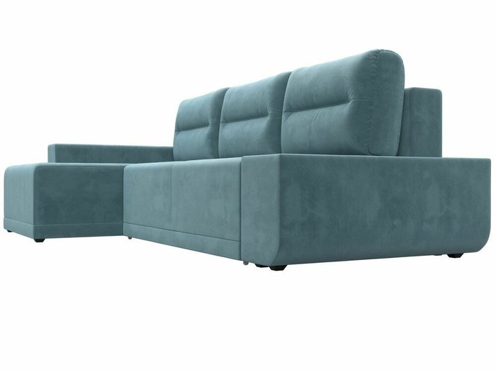 Угловой диван-кровать Чикаго бирюзового цвета левый угол - лучшие Угловые диваны в INMYROOM