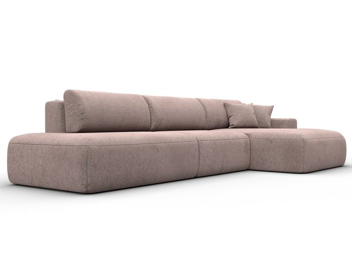 Угловой диван-кровать Лига 036 Модерн Лонг бежевого цвета правый угол - лучшие Угловые диваны в INMYROOM
