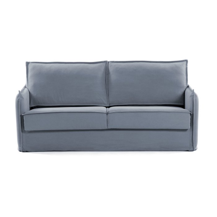 Диван-кровать Samsa с полиуретановым матрасом  синего цвета - купить Прямые диваны по цене 213990.0
