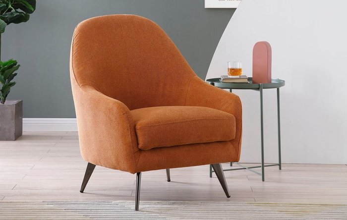 Кресло Sandy терракотового цвета - купить Интерьерные кресла по цене 40610.0