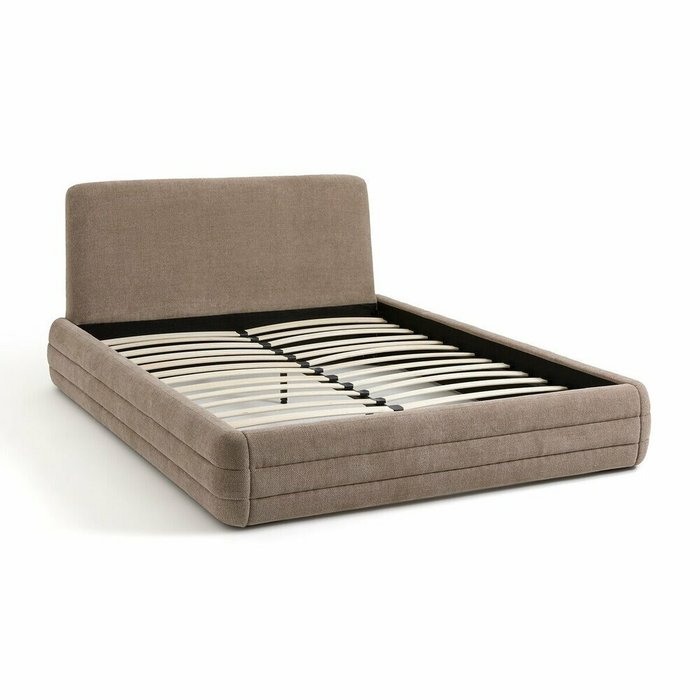 Кровать мягкая с кроватным основанием Rocca 160x200 коричневого цвета - лучшие Кровати для спальни в INMYROOM
