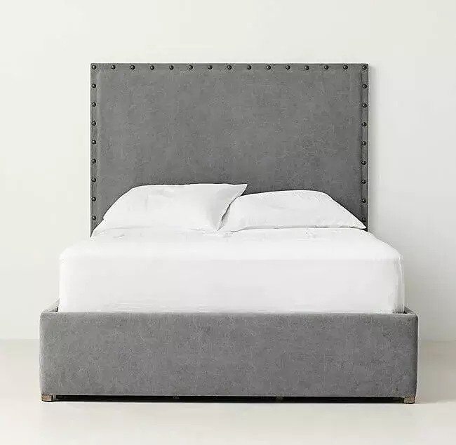 Кровать Axel Tall Storage 180x200 серого цвета - купить Кровати для спальни по цене 85900.0
