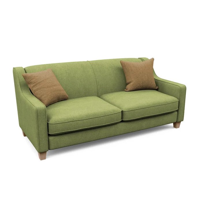Трехместный диван-кровать Агата L зеленого цвета - купить Прямые диваны по цене 125350.0