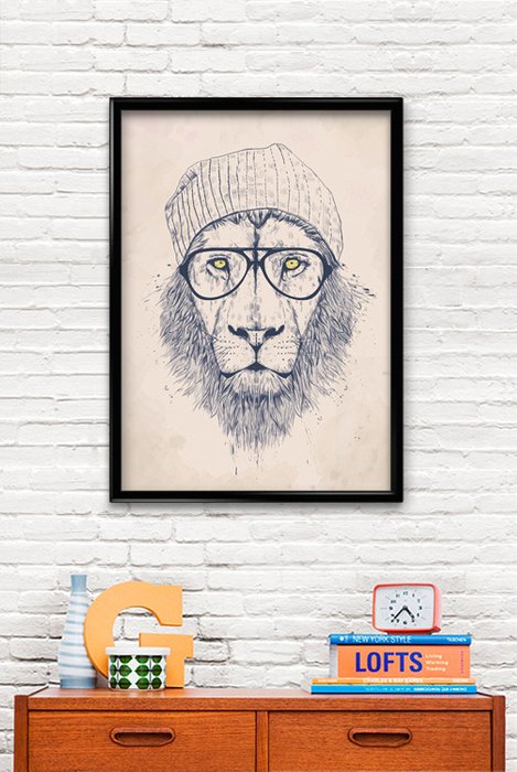 Принт «Cool lion» by Balazs Solti - купить Принты по цене 1290 Принт «Cool lion» by Balazs Solti - купить Принты по цене 1290