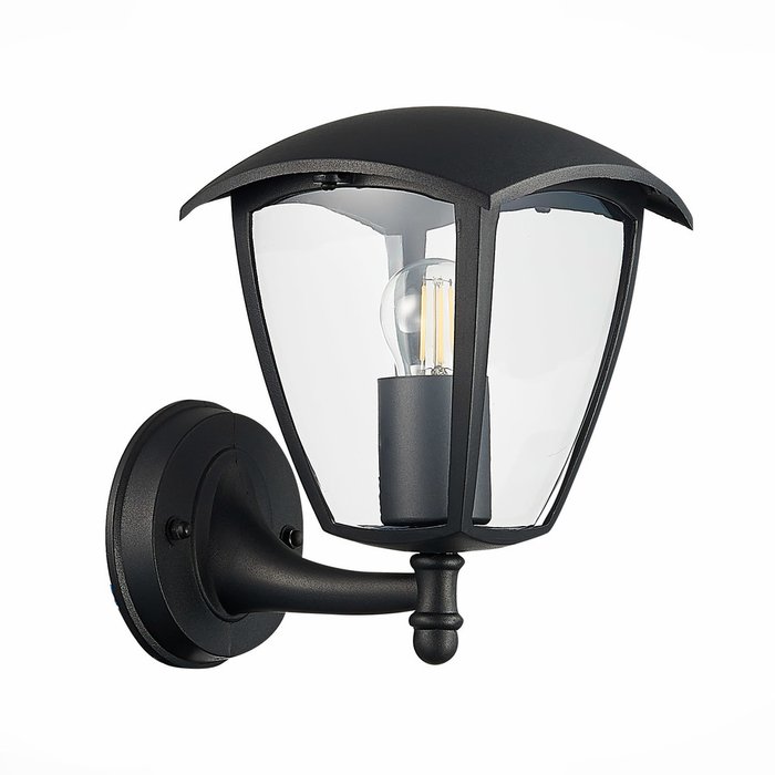 Светильник уличный настенный Sivino черного цвета - купить Настенные уличные светильники по цене 2061.0