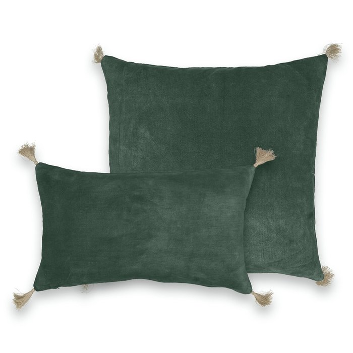 Чехол на подушку велюровый Cacolet зеленого цвета - лучшие Чехлы для подушек в INMYROOM