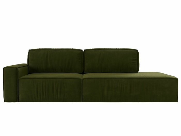 Прямой диван-кровать Прага модерн зеленого цвета подлокотник слева - купить Прямые диваны по цене 74999.0