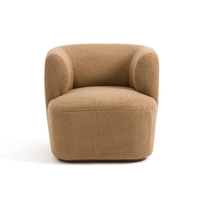 Кресло из ткани букле Nidou коричневого цвета - купить Интерьерные кресла по цене 46975.0