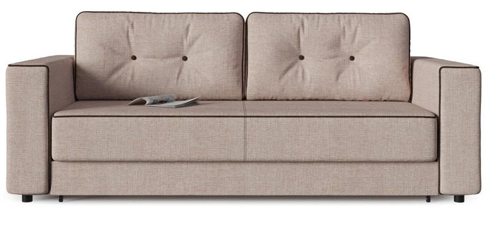Диван-кровать прямой Принстон (Менли) 01 бежевого цвета - лучшие Прямые диваны в INMYROOM