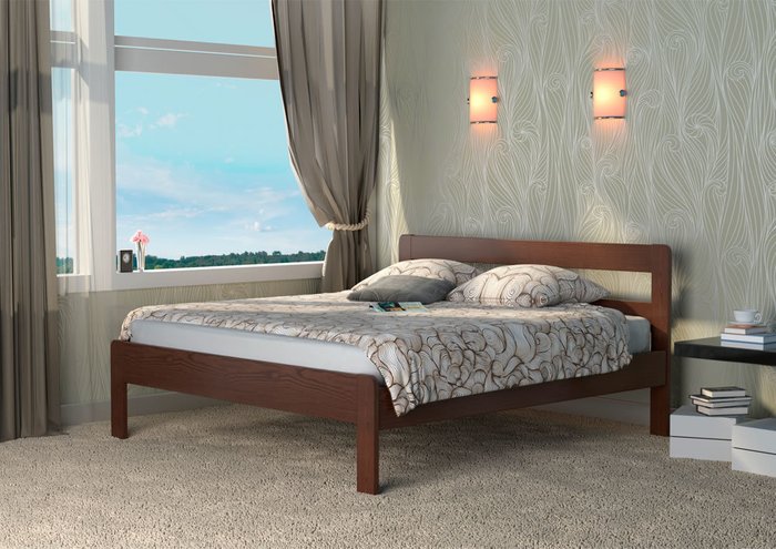 Кровать Кредо 1 ясень-красное дерево 200х190 - купить Кровати для спальни по цене 37469.0