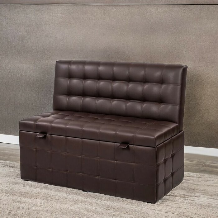 Мини-диван Темпо коричневого цвета - лучшие Прямые диваны в INMYROOM
