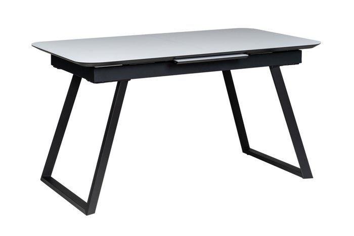 Раздвижной обеденный стол Пеле 120 серо-черного цвета Раздвижной обеденный стол Пеле 120 серо-черного цвета