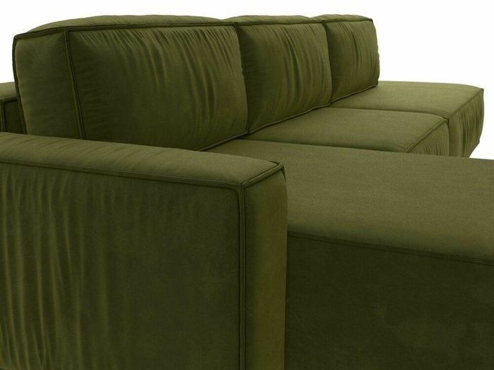 Угловой диван-кровать Прага модерн лонг зеленого цвета левый угол - купить Угловые диваны по цене 102999.0