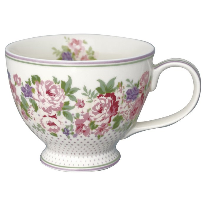 Чайная чашка Rose white из фарфора