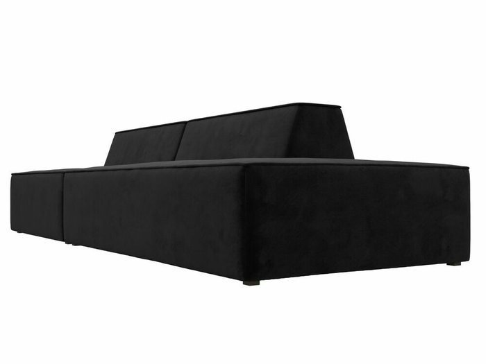 Прямой модульный диван Монс Модерн черного цвета правый - лучшие Прямые диваны в INMYROOM