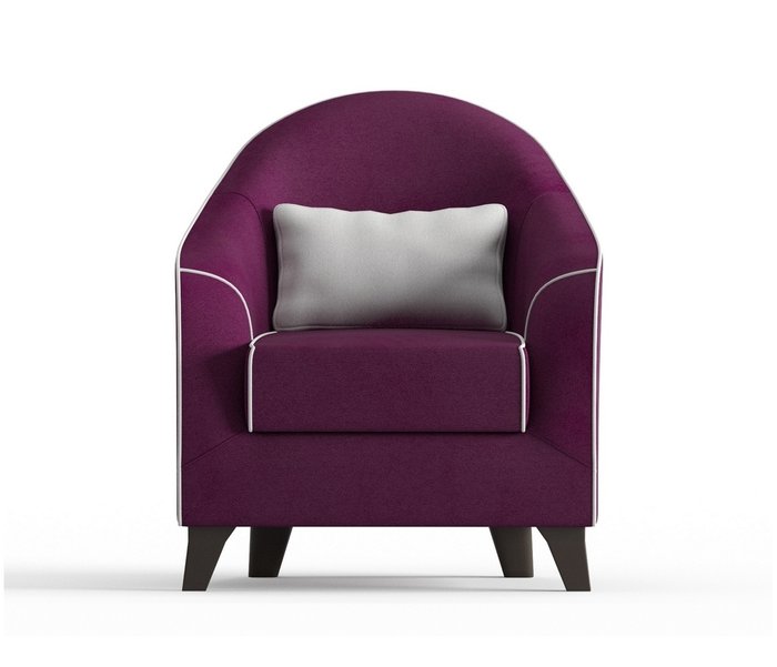 Кресло Бемоль в обивке из велюра фиолетового цвета - купить Интерьерные кресла по цене 12490.0
