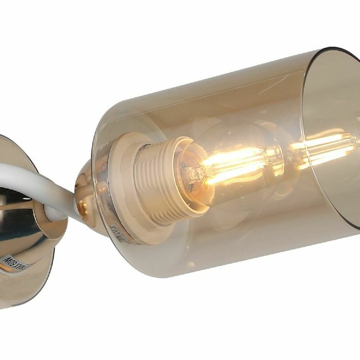 Потолочная люстра IL8148-4COU-79 WH GD (стекло, цвет коричневый) - купить Потолочные люстры по цене 3670.0