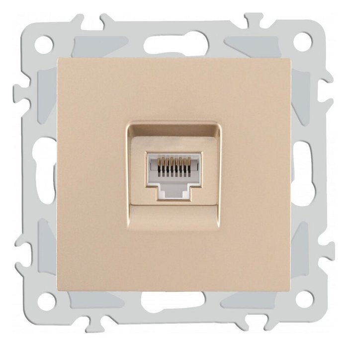 Розетка Ethernet RJ-45 без рамки 206.45-1.shampan - купить Розетки по цене 337.0