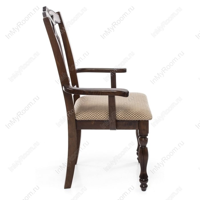 Стул Vastra cappuccino из ткани и массива гевеи - лучшие Обеденные стулья в INMYROOM
