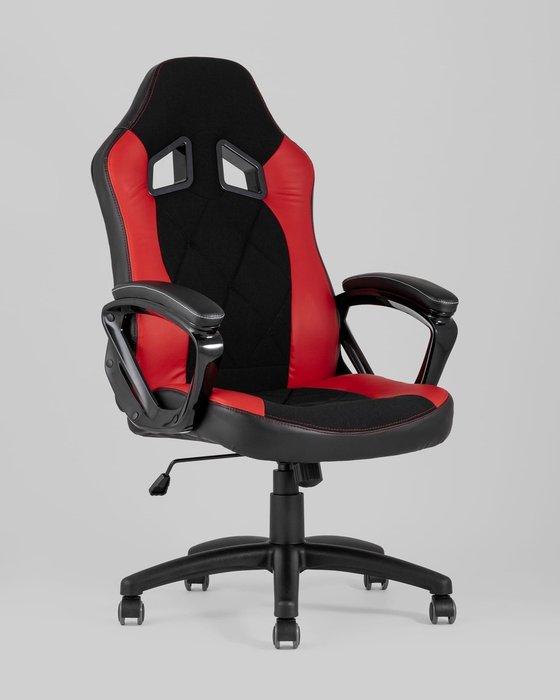 Кресло игровое Top Chairs Skyline красно-черного цвета - купить Офисные кресла по цене 21980.0