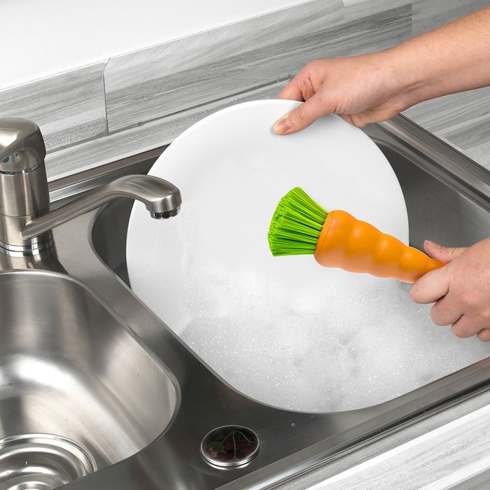 Щётка для мытья посуды Bunny оранжевого цвета - лучшие Аксессуары для кухни в INMYROOM