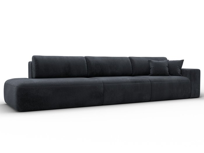 Диван-кровать Лига 036 Модерн Лонг темно-серого цвета с правым подлокотником