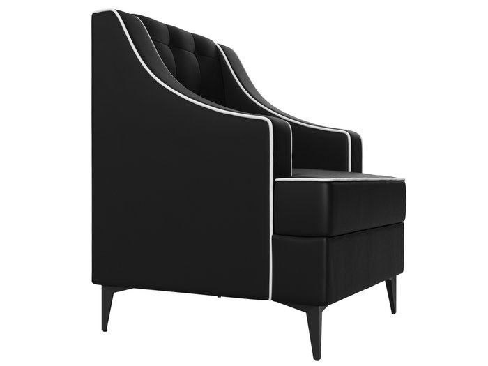 Кресло Марк черного цвета (экокожа) - лучшие Интерьерные кресла в INMYROOM