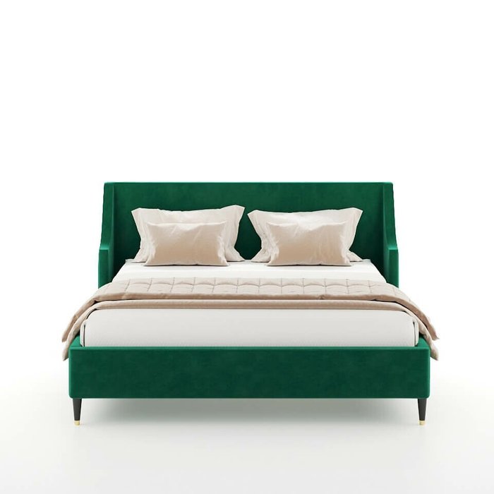 Кровать Kelly 200х200 темно-зеленого цвета - купить Кровати для спальни по цене 120900.0