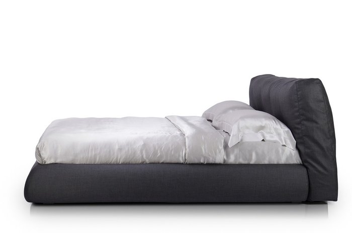 Кровать Husky 160х200 серого цвета с ортопедической решеткой - купить Кровати для спальни по цене 139900.0